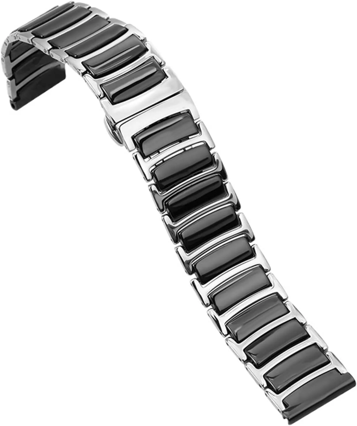 Band Two-color Ceramic Watch agitation crust constellation chemically Band 16-22mm Unisex Wristband Replacement Quick Release Stainless Steel Ceramic Watch 