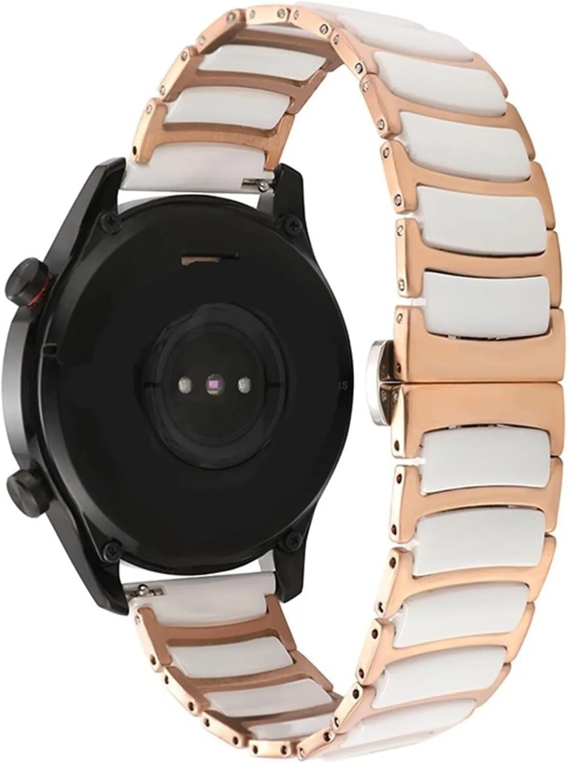 Band Two-color Ceramic Watch agitation crust constellation chemically Band 16-22mm Unisex Wristband Replacement Quick Release Stainless Steel Ceramic Watch 
