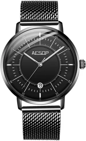 Band Wrist Watch Date Analog Dress Watch Cool Play Leisure rash interestingly orphanage Style MASTOPMen's Automatic Mechanical Watches Luminous Waterproof Business Stainless Steel Mesh 