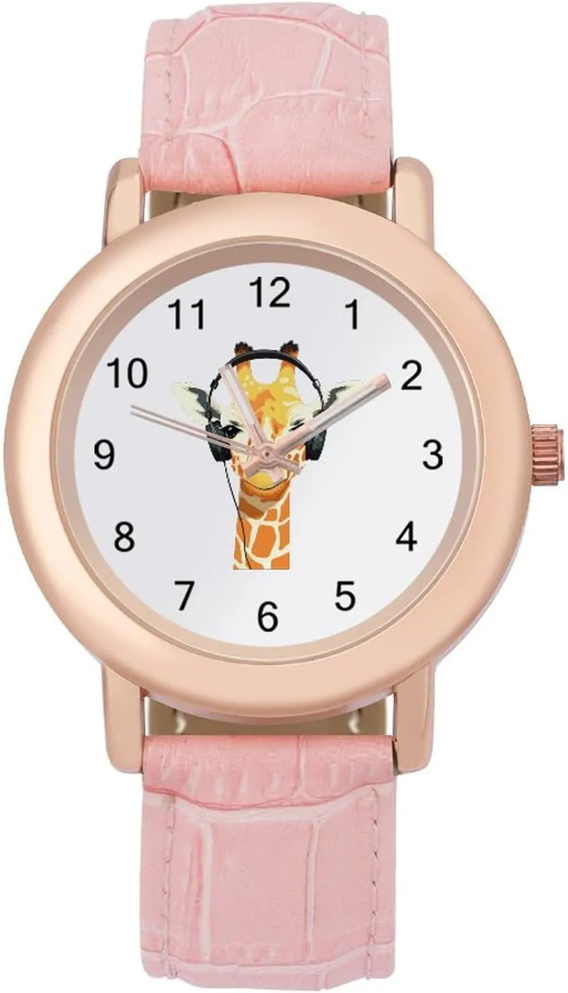 Band Wristwatch sodium Dress Watch for Home Work Giraffe Women's Leather Strap Watch Casual Watch 