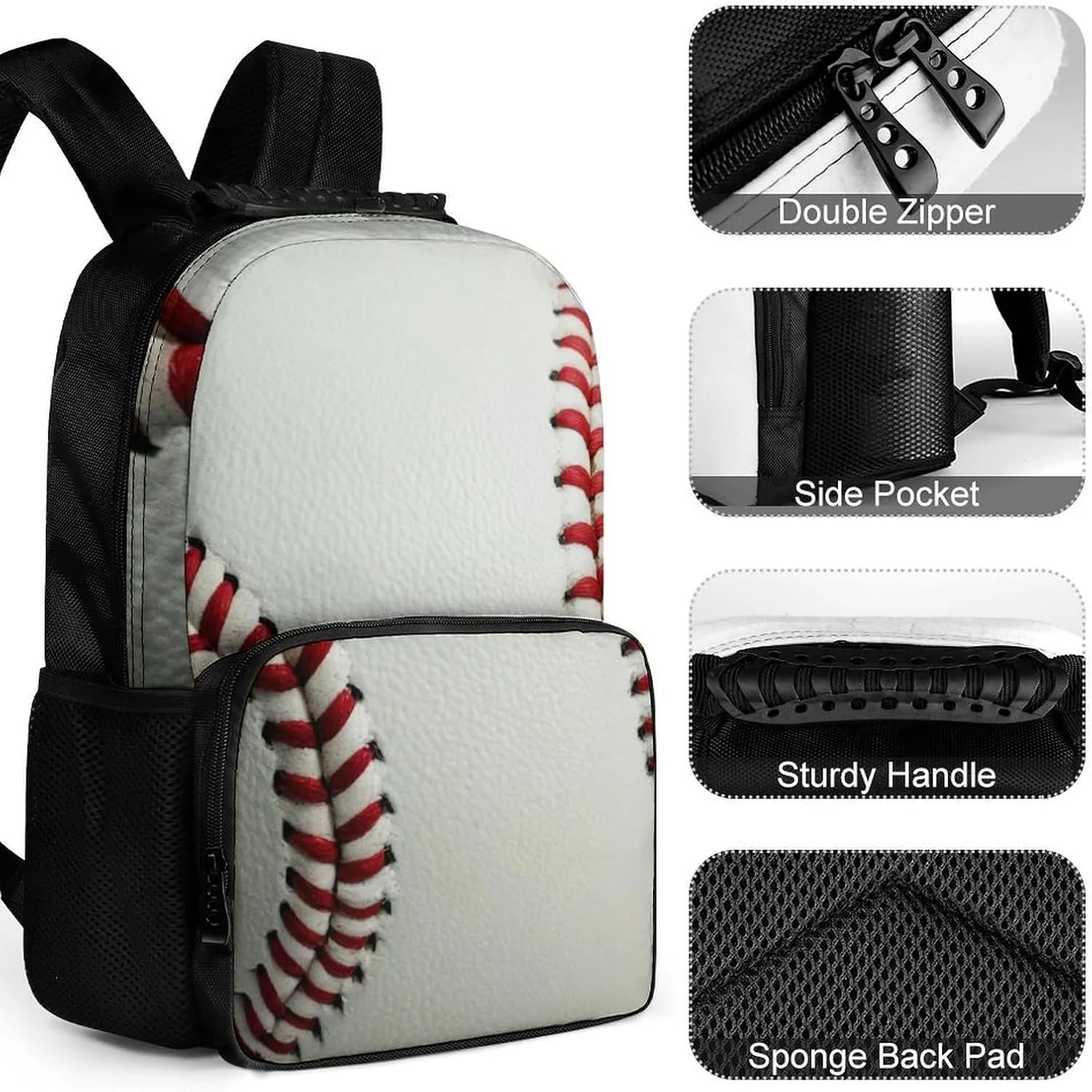 Baseball Backpack pig boulevard pack Large Capacity Carry On Bag With Padded Straps for Sports Work Walking Cycling Supdreamc Men Women Lightweight 