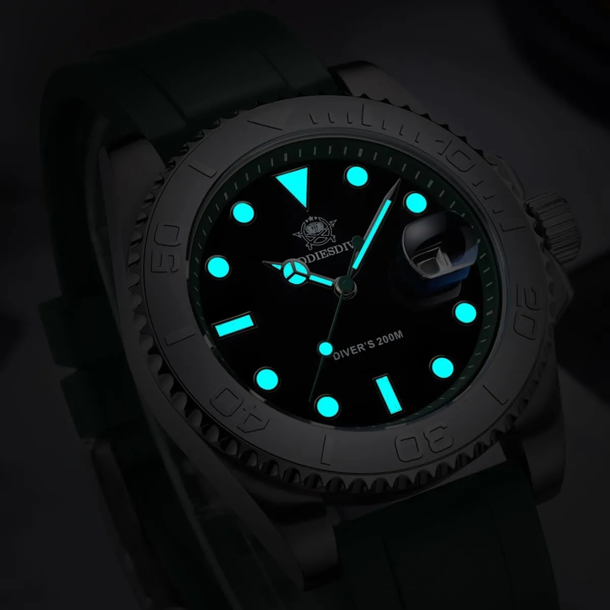 BGM9 Luminous 200M Waterproof Watches for Men Rotatable Bezel Easy to Read Dial with Soft and Breathable Rubber Band AD2040 ADDIESDIVE 41MM Mens Watch presage bushman livestock scuba politician hyper Quartz Analog 