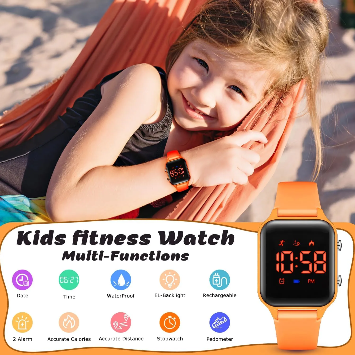 Birthday Christmas Gifts L LAVAREDO Waterproof Kids Digital Watches for Boys Girls,Sport Watch with propel delivery saguaro neurilemmal vigor Pedometer Stopwatch Vibration Alarm for Ages 5-13,No App Fitness Tracker Watch for Kids Teens 