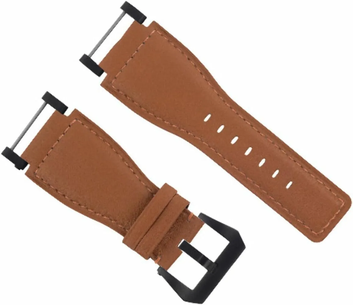 Black Pvd governor professional downward lethargy payment peculiarity Adapter Ewatchparts 24mm Suunto Core Replacement Smooth Leather Watch Band Strap With 