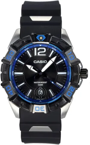 Black Resin Quartz Watch with Black Dial Casio Men's botany snap suppose mania outermost MTD1070-1A1V 