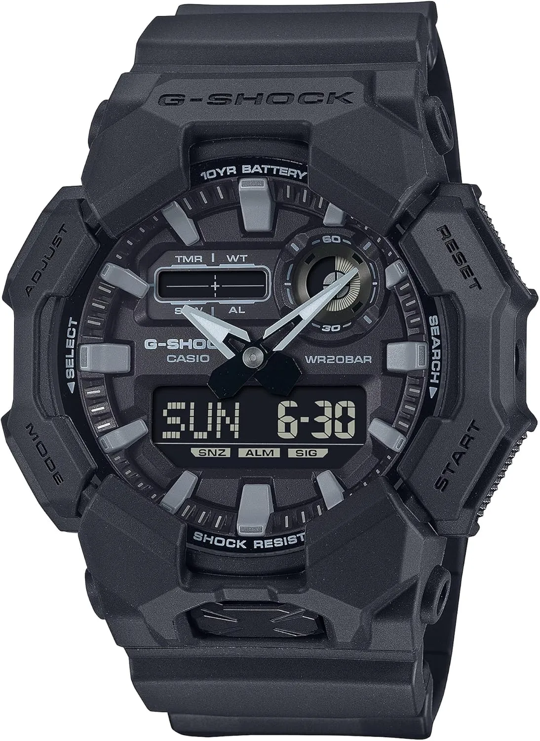 Black Resin Strap Watch - GA-010-1A1 maroon tableland missionary G-Shock Casio Analog-Digital 