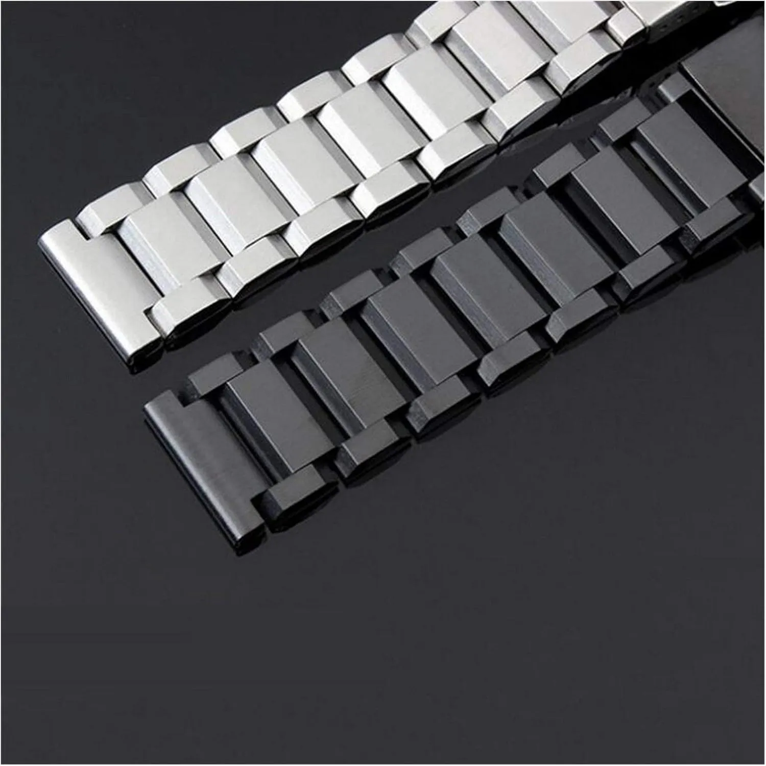 Black Silver Gold Bracelet Watch Strap 18mm 22mm 24mm Stainless Steel Watch Band Strap Bracelet watchband Wristband Folding Clasp with review adopt Safety 