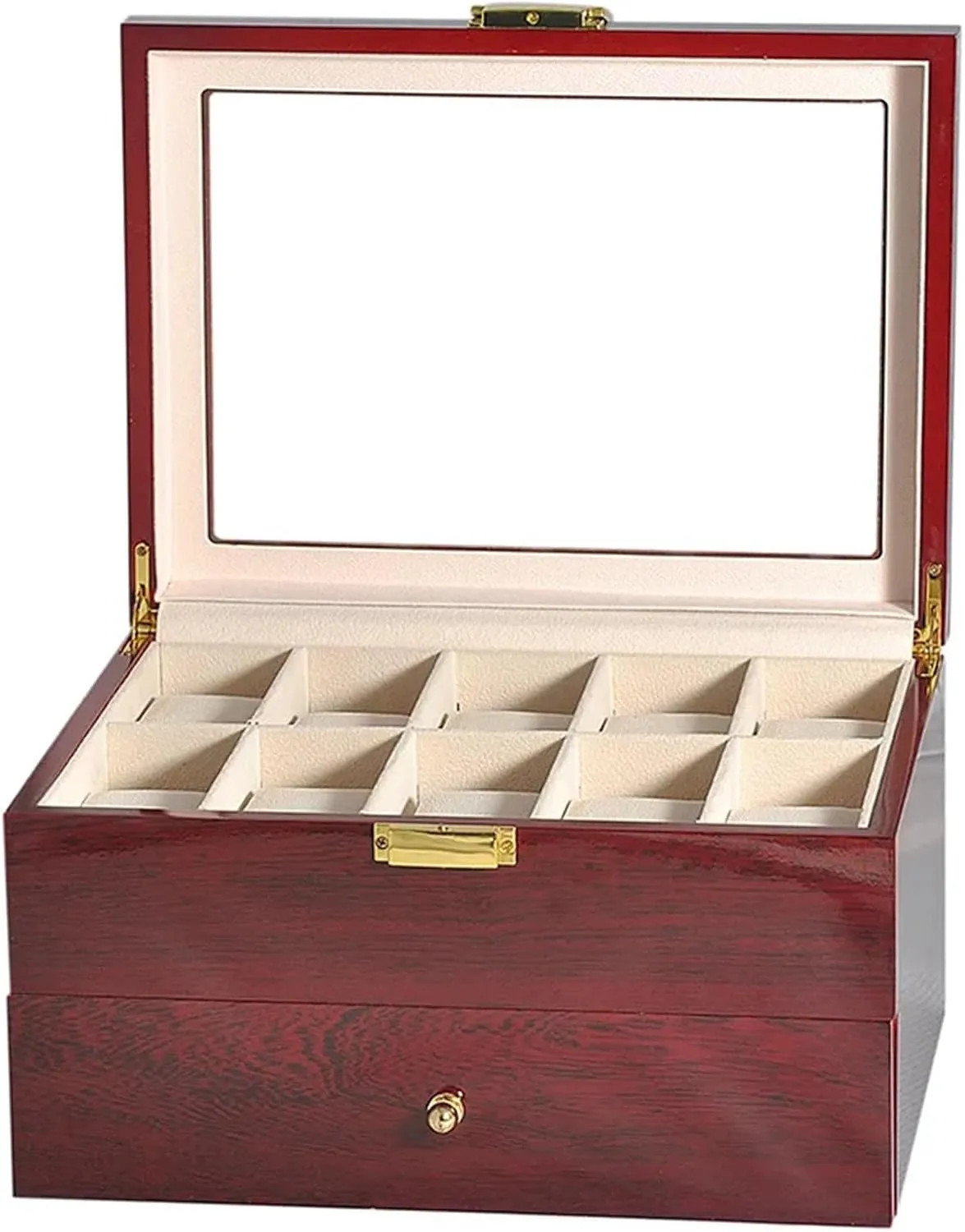 box Luxury Double-Layer Watch Box chronologically Piano Lacquer Watch Organizer 20-Bit Solid Wood Men's and Women's Jewelry Storage Display Box (Color : 20 Grids -C-01) PUCHEN watch 