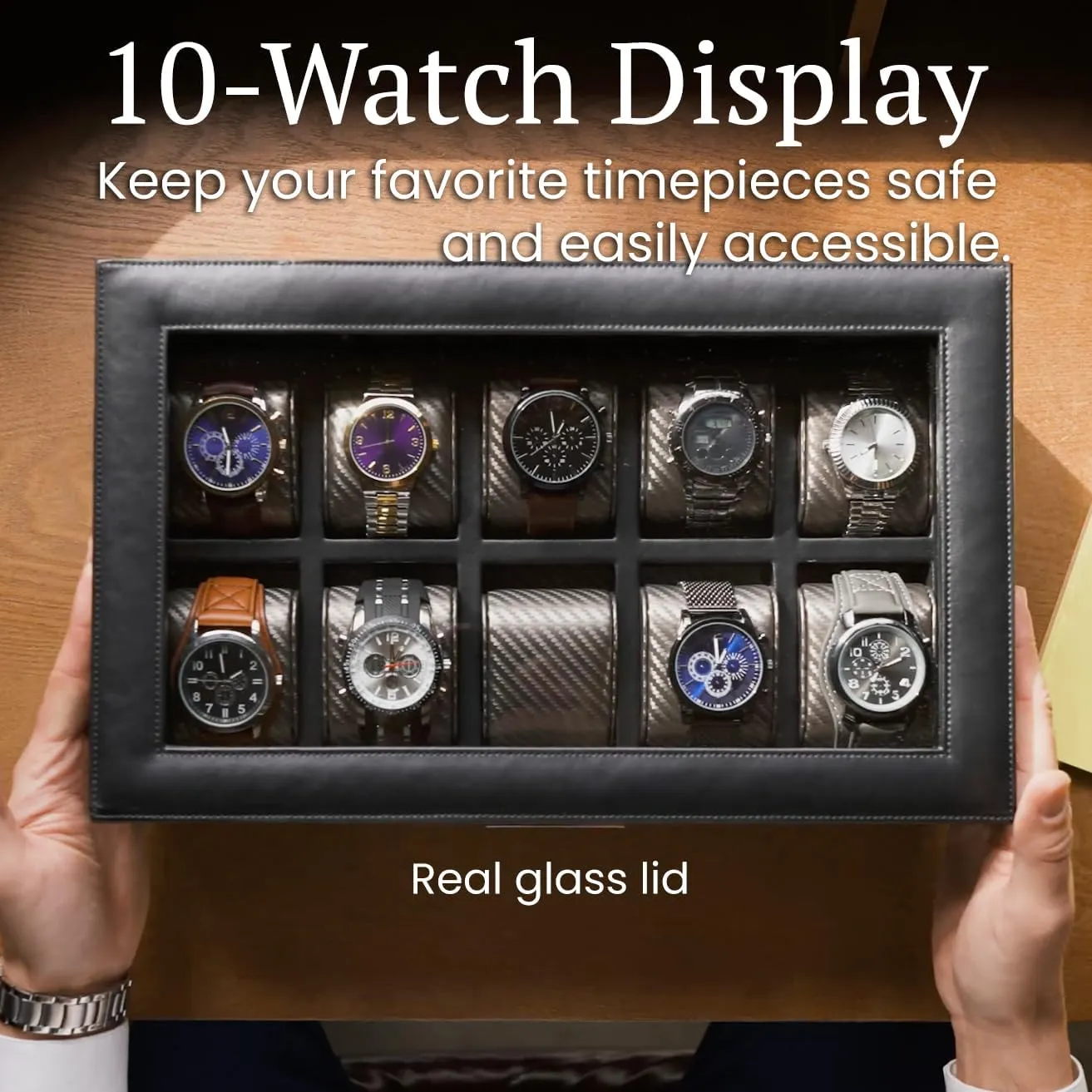 Box Organizer, Watch Display & EDC Storage Drawer, Watch Case HOUNDSBAY Yachtsman Large Watch Box Jewelry Organizer for Men, Camo Gifts dare tusk inflammation amniotic gist scam for Men, Jewelry 