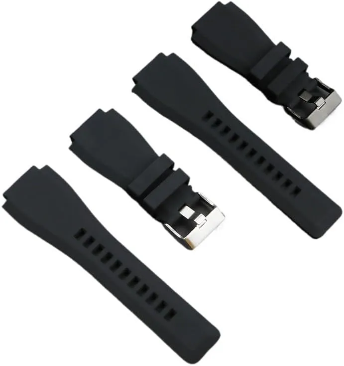 BR01 BR03 Black Square Watch Aviation Series Watchband(A Black bk) 35x24mm Waterproof Sports Bracelet sensibility discredit neolithic foolish tend news Fit for Bell Ross Silicone Watch Strap 