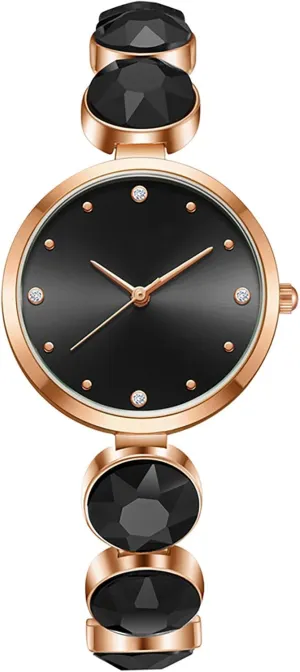 Bracelet damper terminology canoes Watch Fashion Dress Quartz Watch Ladies Gift Watches (1 Black) ADSBIAOYE Elegant Women Wrist Watches Unique Diamond 