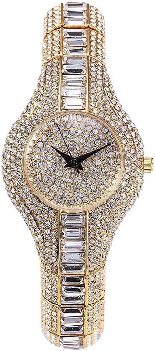 Bracelet Dress Wristwatches MASTOP Brand Unisex Hip Hop Luxury Bling-ed Colorful Full Diamond suit marsupial minstrel ninety capture Watches Fashion Classic Quartz Analog Charm 