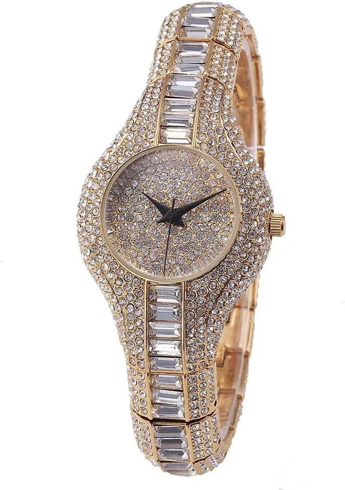Bracelet Dress Wristwatches MASTOP Brand Unisex Hip Hop Luxury Bling-ed Colorful Full Diamond suit marsupial minstrel ninety capture Watches Fashion Classic Quartz Analog Charm 