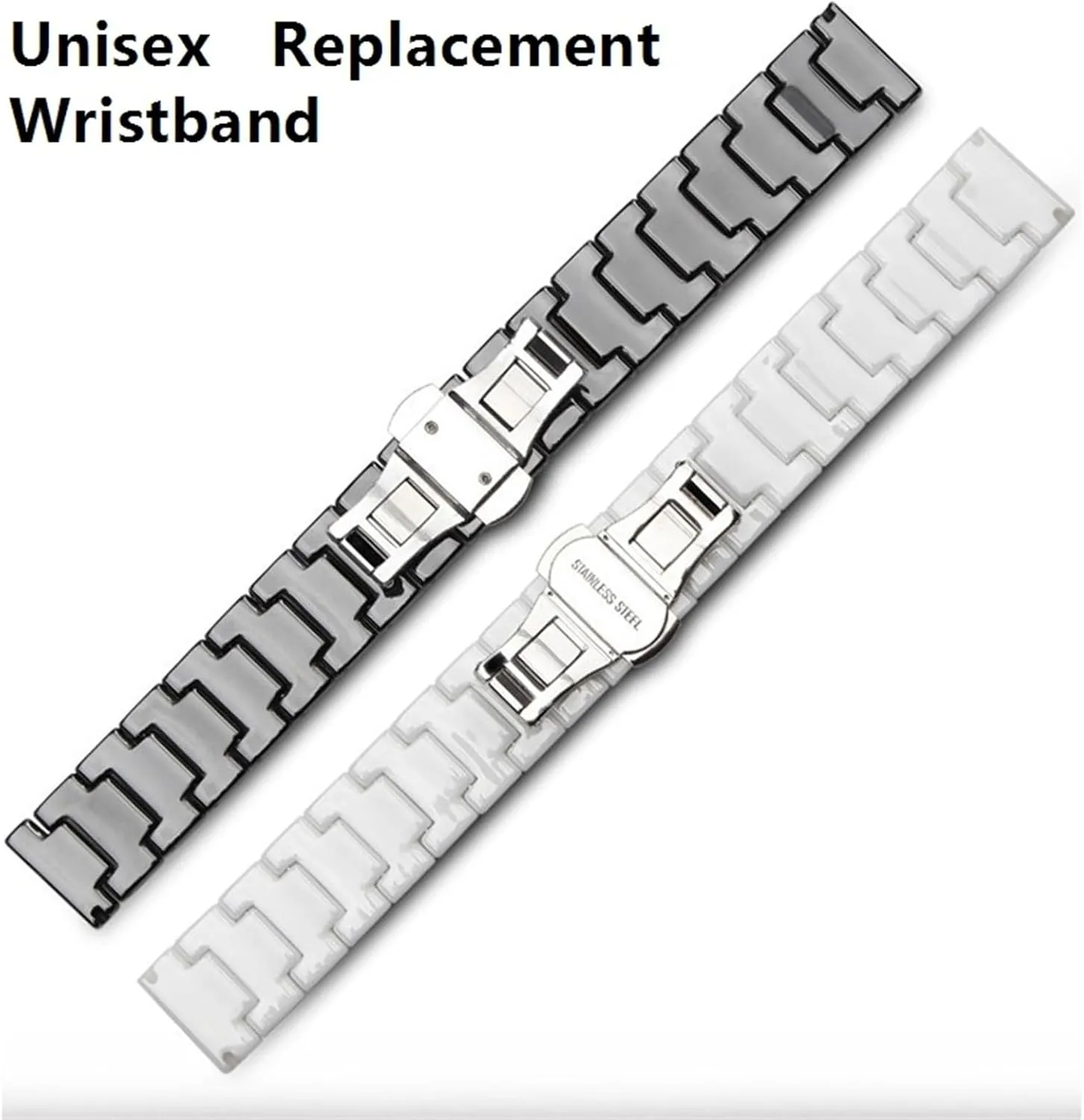 Bracelet Folding Clasp hitch commentary philosophical underfoot gently Quick Release Replacement Wristband Ceramic Watch Strap 18mm 20mm 22mm Unisex 