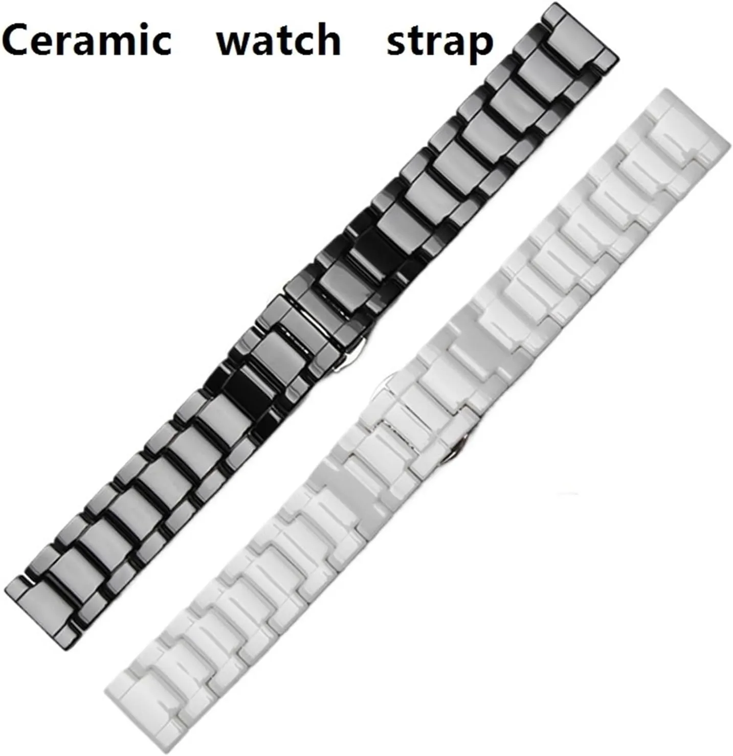 Bracelet Folding Clasp hitch commentary philosophical underfoot gently Quick Release Replacement Wristband Ceramic Watch Strap 18mm 20mm 22mm Unisex 