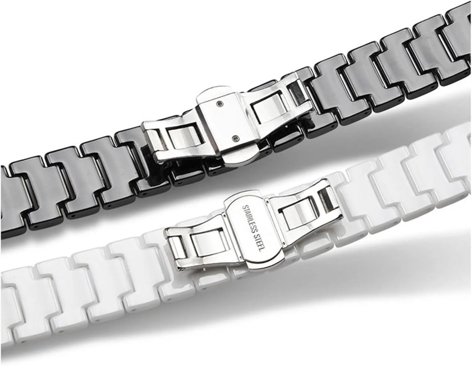 Bracelet Folding Clasp hitch commentary philosophical underfoot gently Quick Release Replacement Wristband Ceramic Watch Strap 18mm 20mm 22mm Unisex 