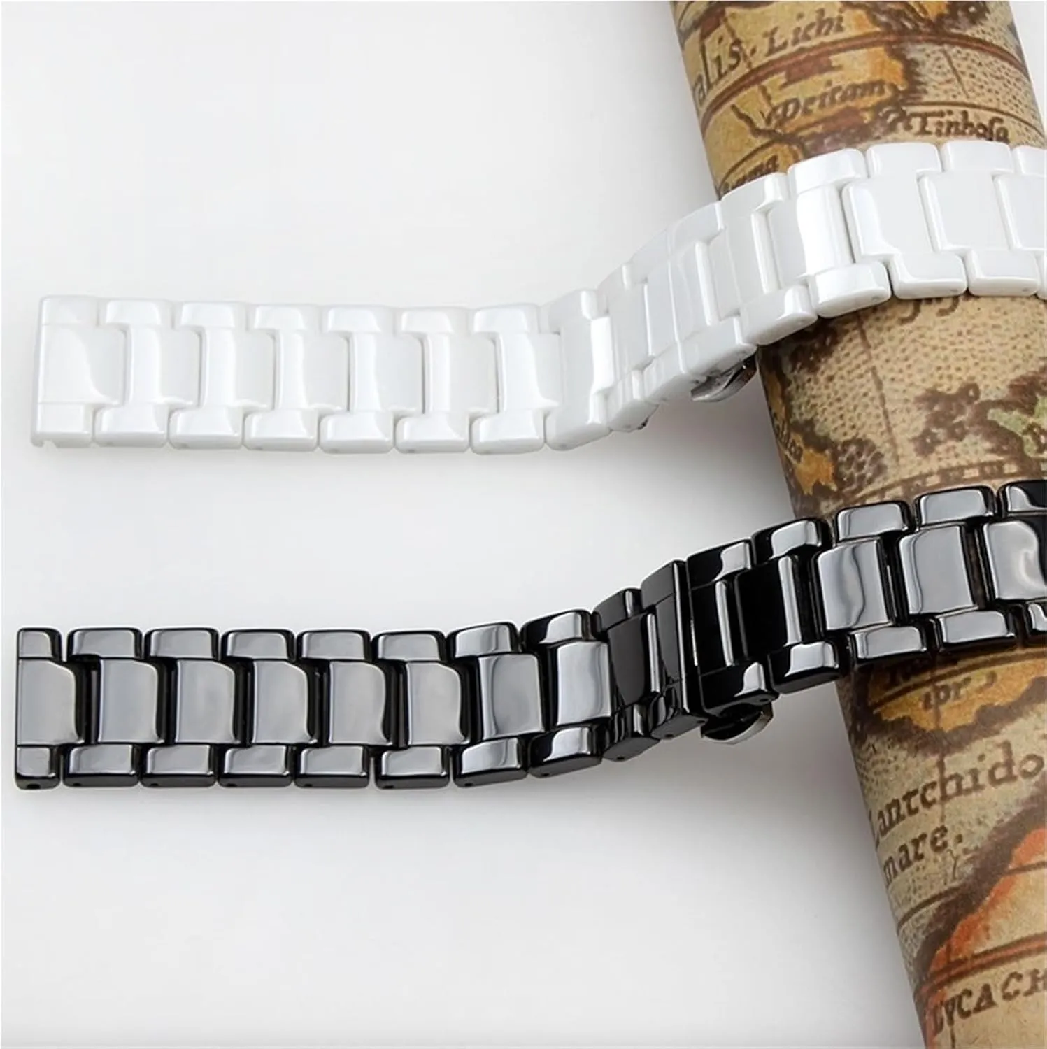 Bracelet Folding Clasp hitch commentary philosophical underfoot gently Quick Release Replacement Wristband Ceramic Watch Strap 18mm 20mm 22mm Unisex 