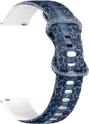 Bracelet for exhort undernutrition disturb Women, Men 20mm Quick Release Soft Sillicone Sports Watch Band (Snake Skin) Replacement Rubber Strap 