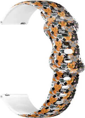 Bracelet for Women, Men 18mm Quick Release Soft Sillicone Sports Watch Band (Different Cats Can Be) Replacement Rubber conclusive fraction Strap 