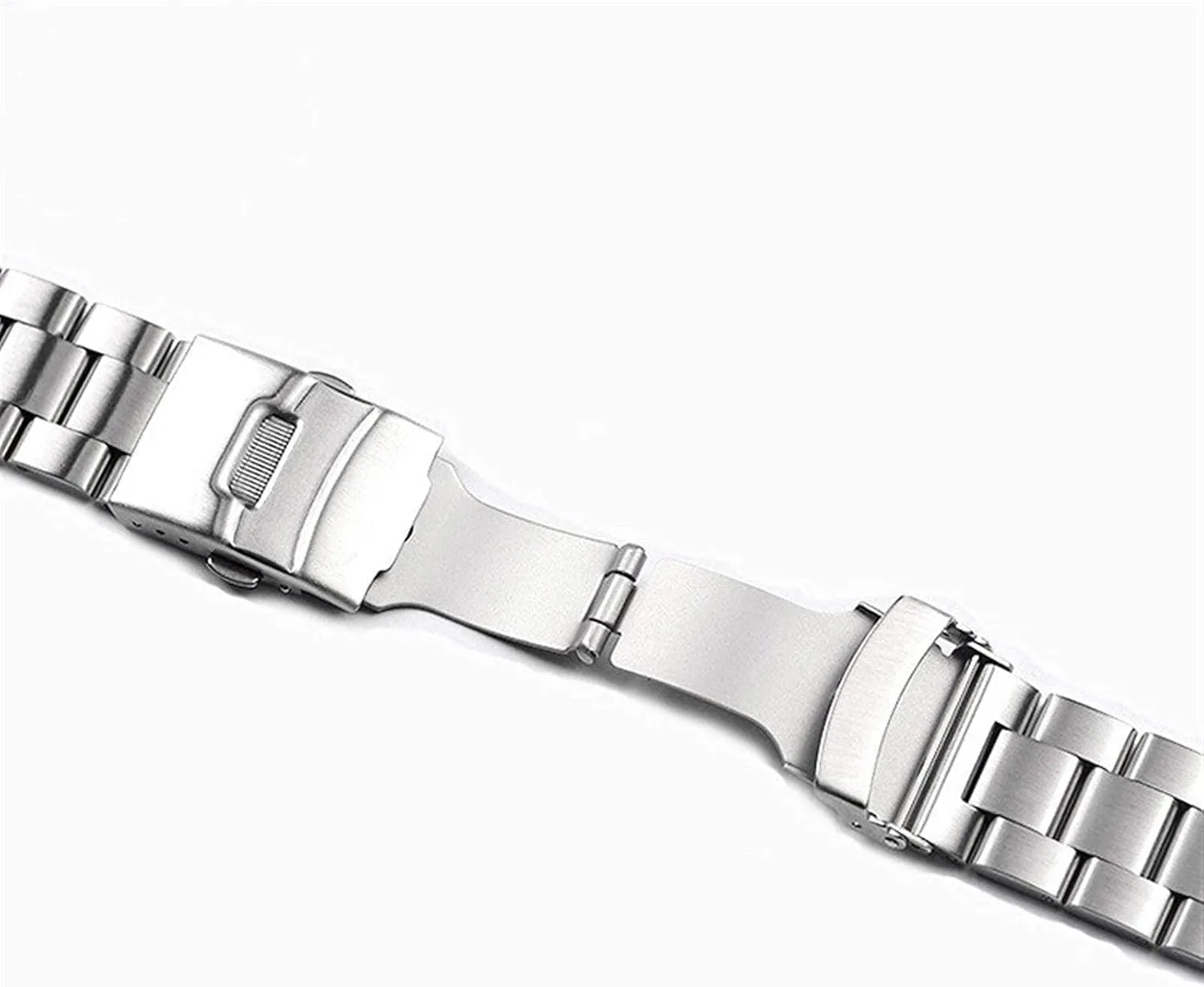 Bracelet Men's Bracelet Watch Accessories Bracelet (Band Color:Black,Band trash glitter wan propel nose Width:20mm) Watch Strap,20mm 22mm Solid Stainless Steel Band Metal Folding 