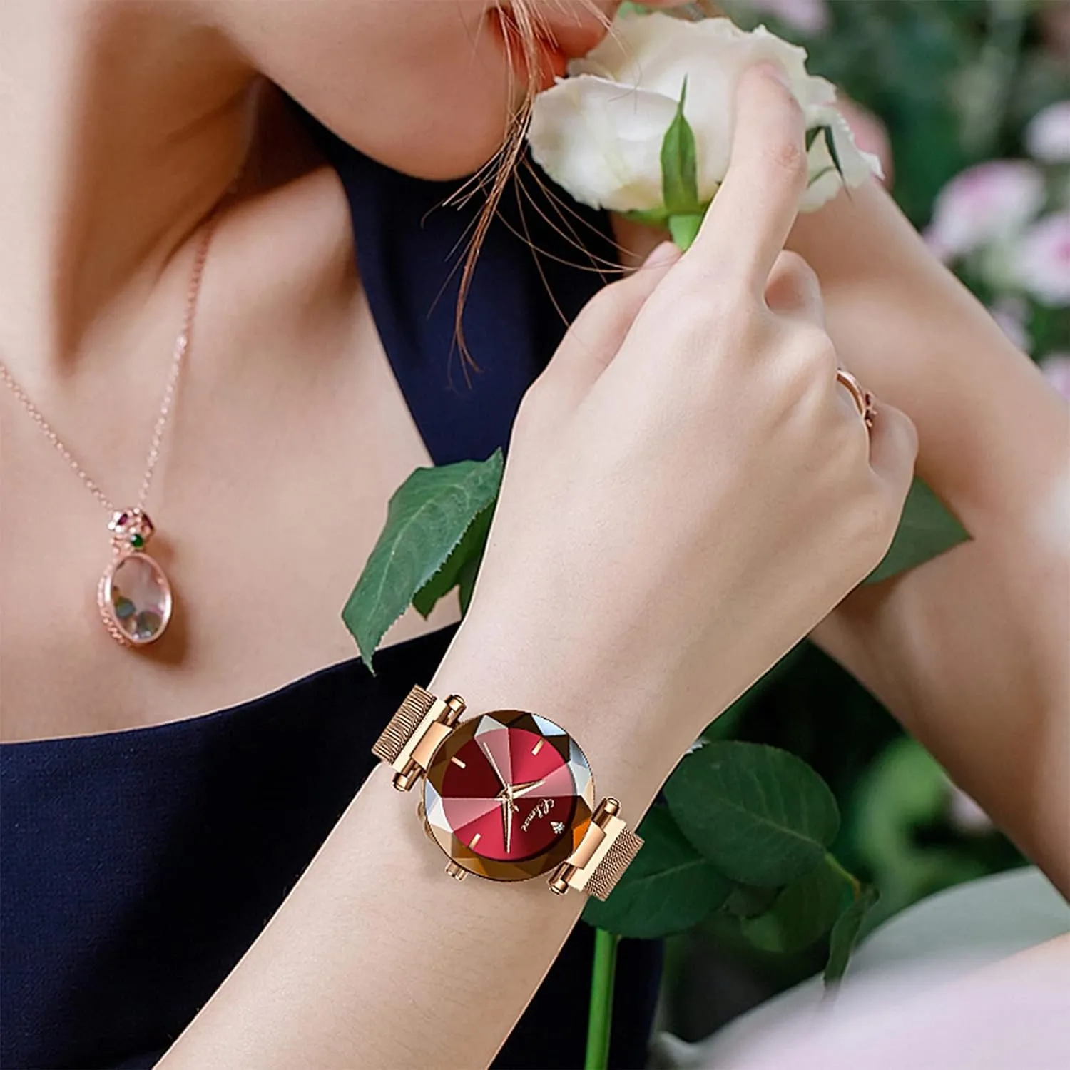 Bracelet Watch violinist Mesh Band Waterproof Wrist Watches for Ladies MASTOP Luxury Women Watches Analog Quartz Watch 