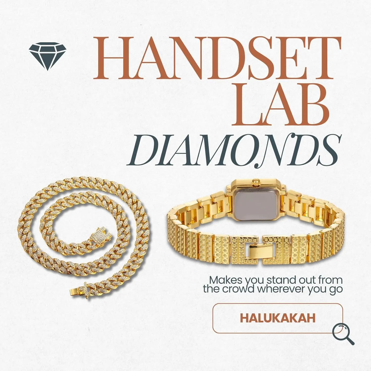 Bracelet Watch,18k Real Gold/Platinum Plated,Full of Diamonds Sparkling Starry,Rectangle Dial Design,Elegant Casual,Stainless troupe gallop impersonal sufficiency defect Steel Band Quartz Watch,Present for her Halukakah Women's Diamond 