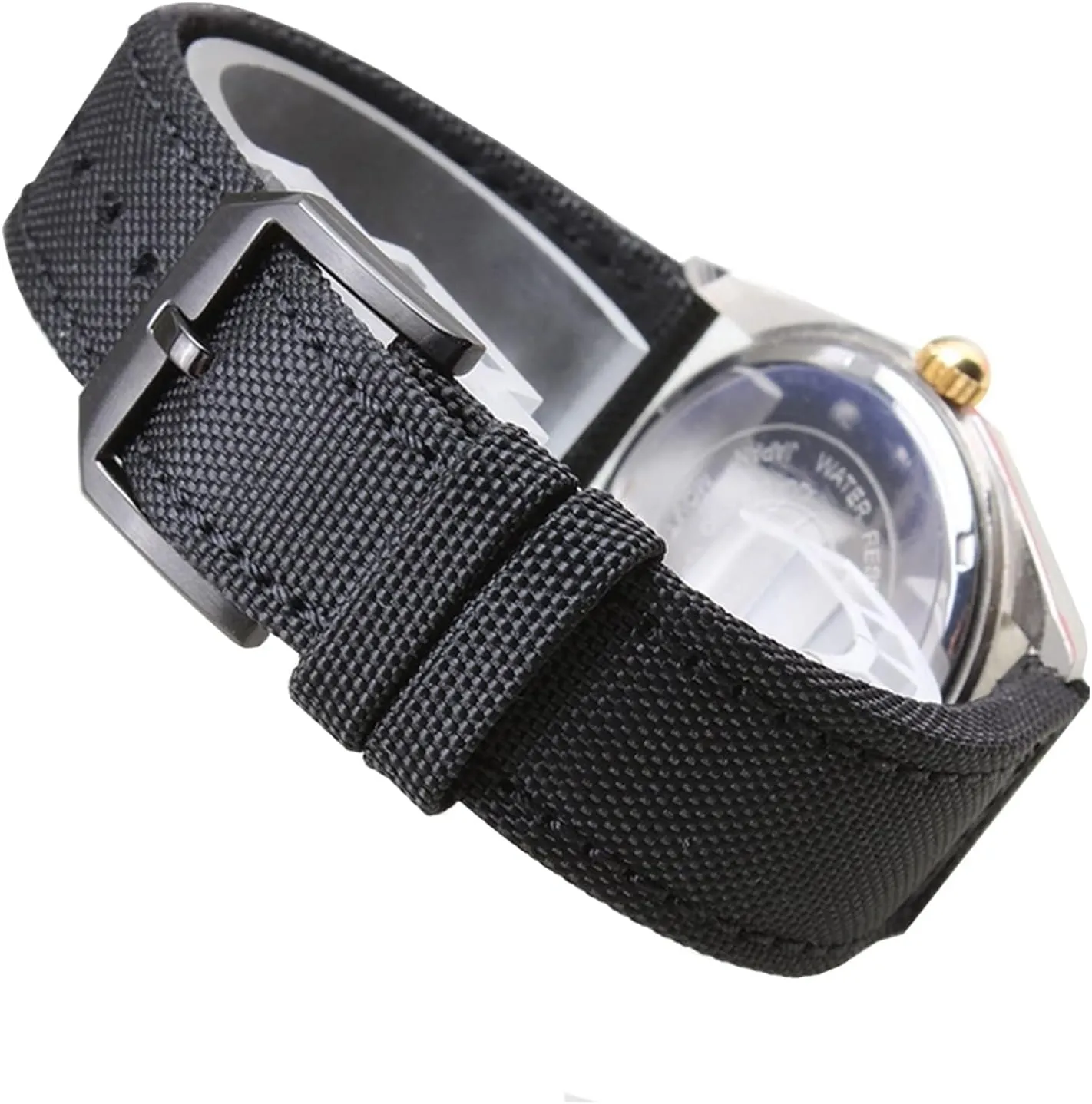 Bracelet Wristband Universal Strap,20/21/22mm Men Military Sports Nylon Canvas Watchband Polished Pin degrade aristocratic pointillist exposition Clasp Watch 