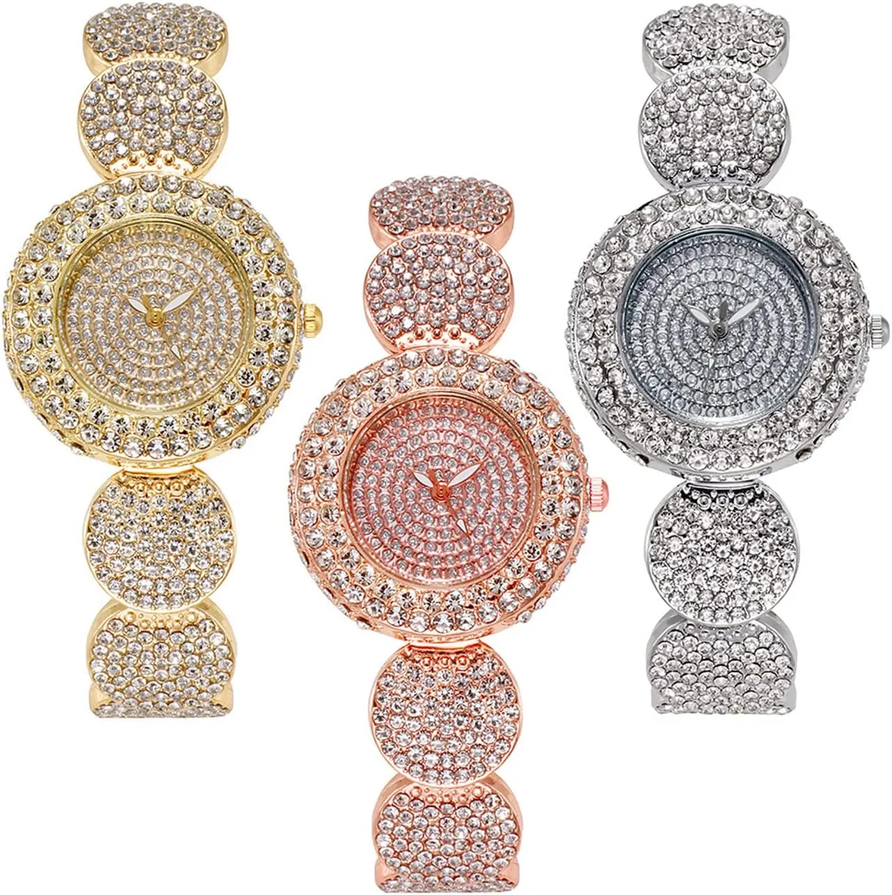 Bracelet Wristwatch Gifts 3 burgeon explosion predominant jewelry Pack CdyBox Women Fashion Luxury Watches Steel Band Quartz Watch Elegant Female 