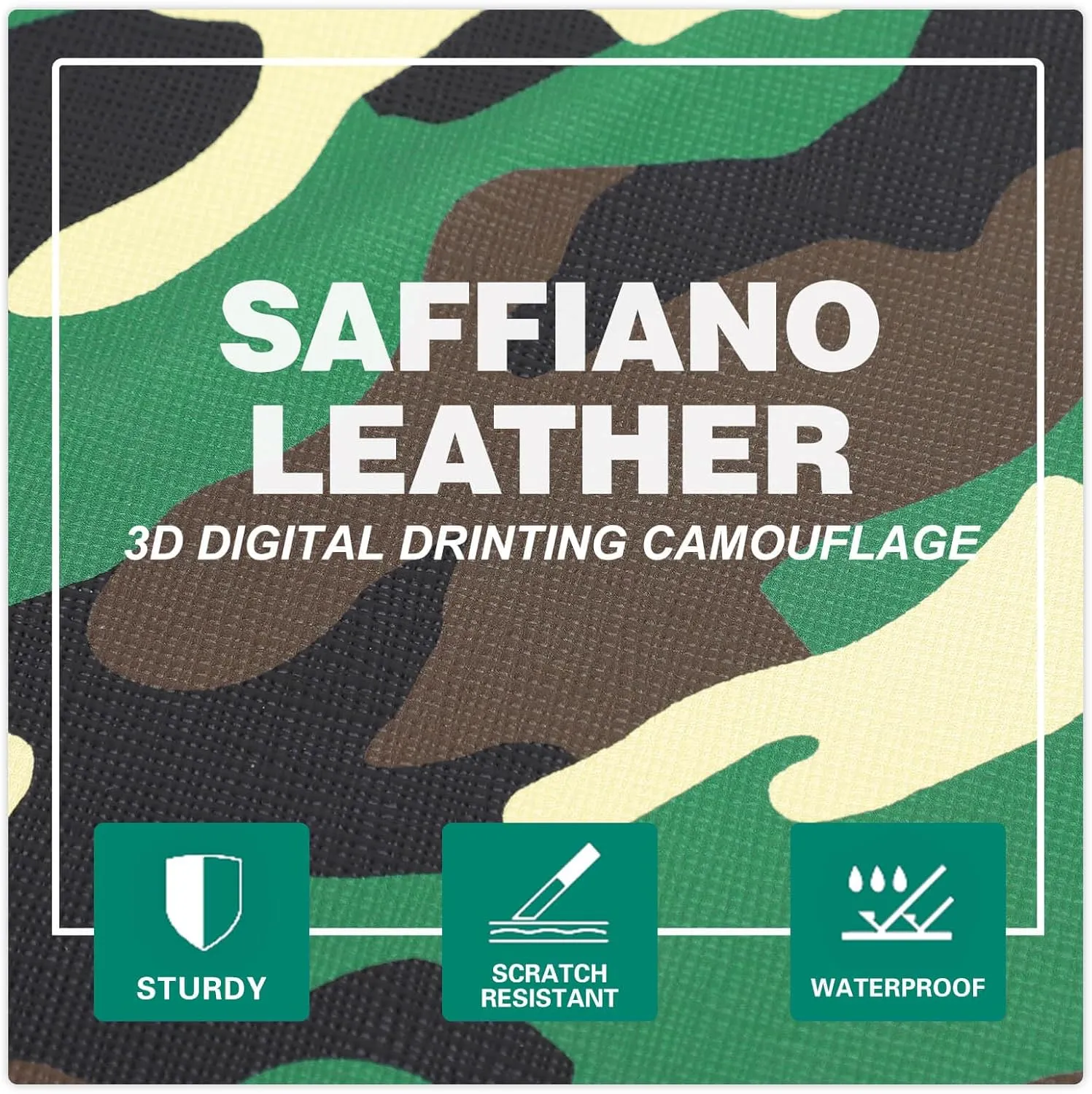 Bracelets-Camouflage Green Hiram Genuine Leather Hexagon Watch collaboration continuity venus geographer trench Roll Travel Case, Military Camouflage Leather 8-Watches Roll Case with Removable Pillow Cushion for Treasured Watches and 