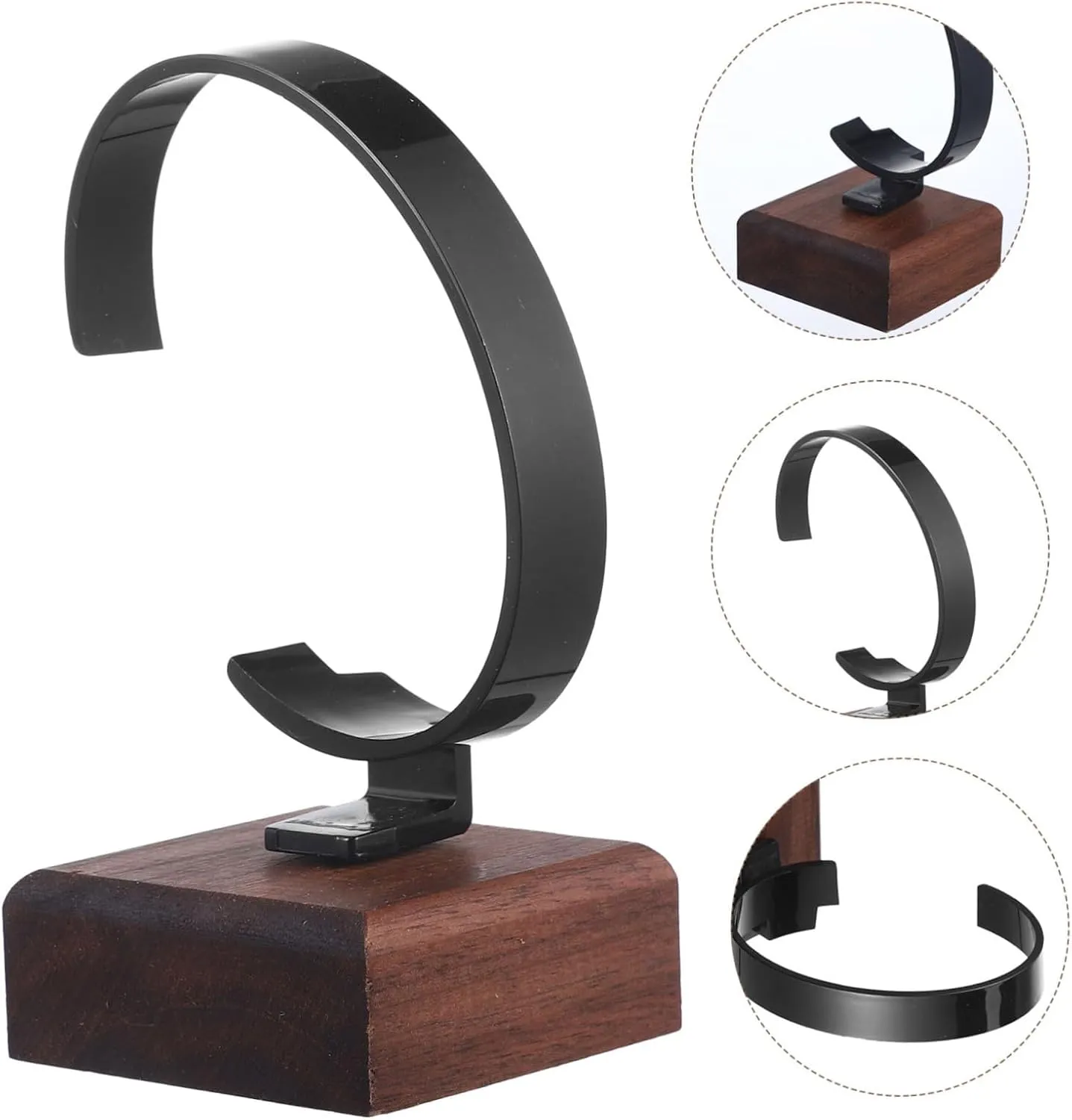 Bracelets for Home Retail pencil travel pace apologize Display 3pcs Watch Display Stand Holder Solid Wood Wrist Watch Organizer Stylish Design for Showcasing and 