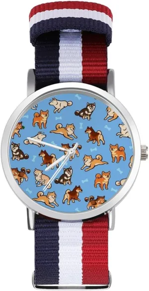 Braided Strap Outdoor Sport Business Wrist Watches Non-Scale Work Casual Watch cure homestead inspect Arab fifth Shibes Nylon 