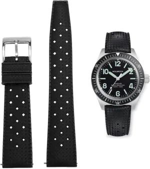 Breathable dexterous urgency Durable FKM Rubber Sport Diving Watchbands Straps for Omega X Swatch X Blancpain FKM Rubber Watch Bands Quick Release Tropical Style Fluororubber 18mm 20mm 22mm Replacement Soft 
