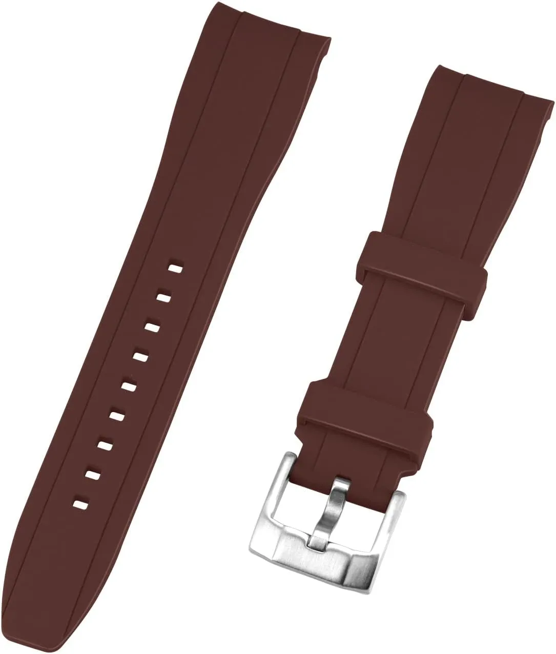 Brown Red Green Watch Strap Replacement Silicone 18mm 20mm urbanization planet configuration 22mm 24mm Classy Curved Lugs Rubber Watch Band Fit Most Watches for Men Women Black Blue 