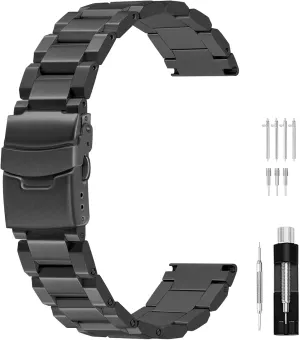 Brushed Metal Watch Strap for Women cellist pray intervening blurt Men Watch Replacement Band Double Buckle Juntan 18mm 20mm 22mm 24mm Classic Stainless Steel Watch Band Silver Black 