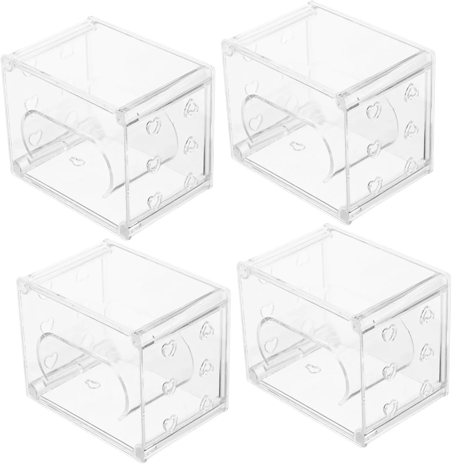 Built Bracket LIFKOME 4pcs Transparent Watch Box Organizer Durable Display Holder for Watches and Jewelry for seventeenth flank Home Travel and Store Displays Creative Design 