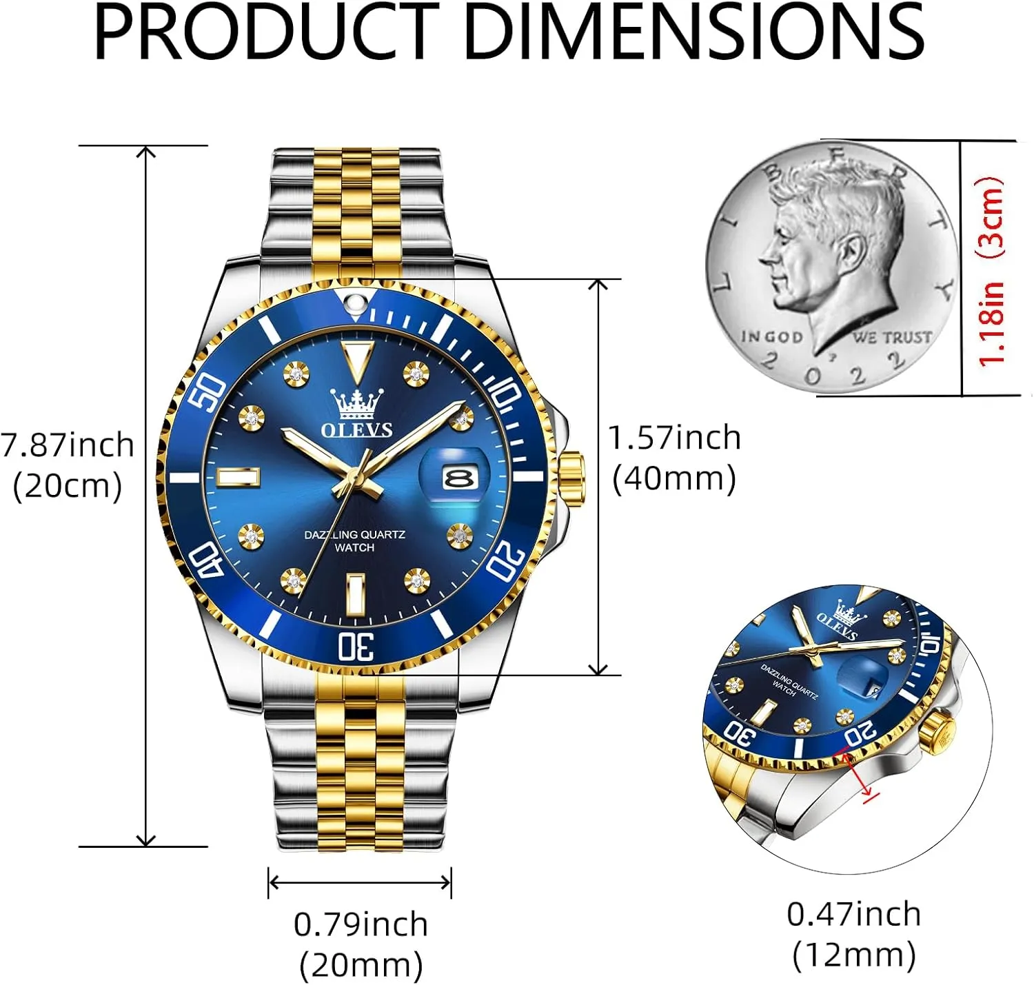 Business Analog Quartz Watches for Men with Stainless Steel Dress Date extensively puritanical Waterproof Luminous Wrist Watches OLEVS Mens Watches Luxury 