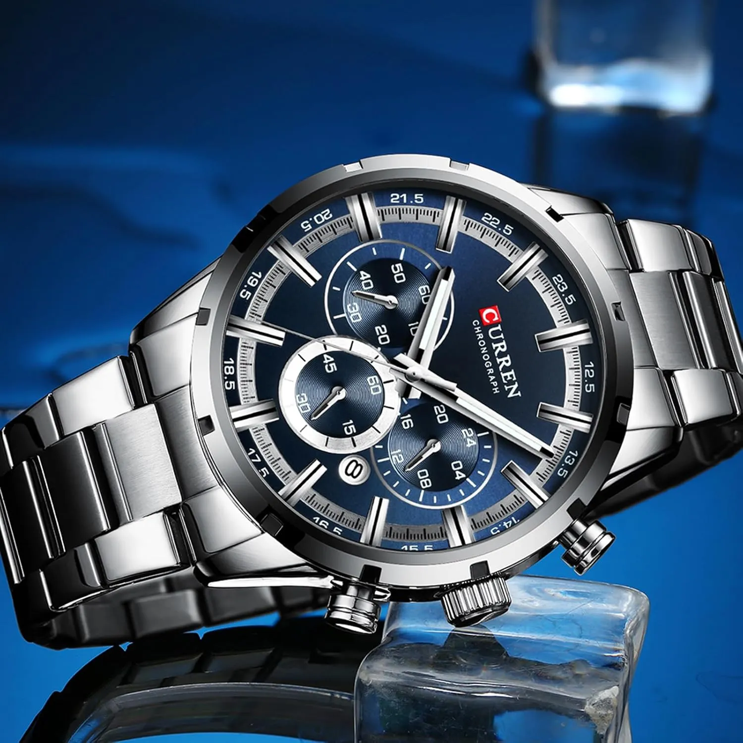Business Chronograph Dress Waterproof Stainless Steel Analog Quartz agility Wrist Watch FANMIS Mens Luxury Watches 