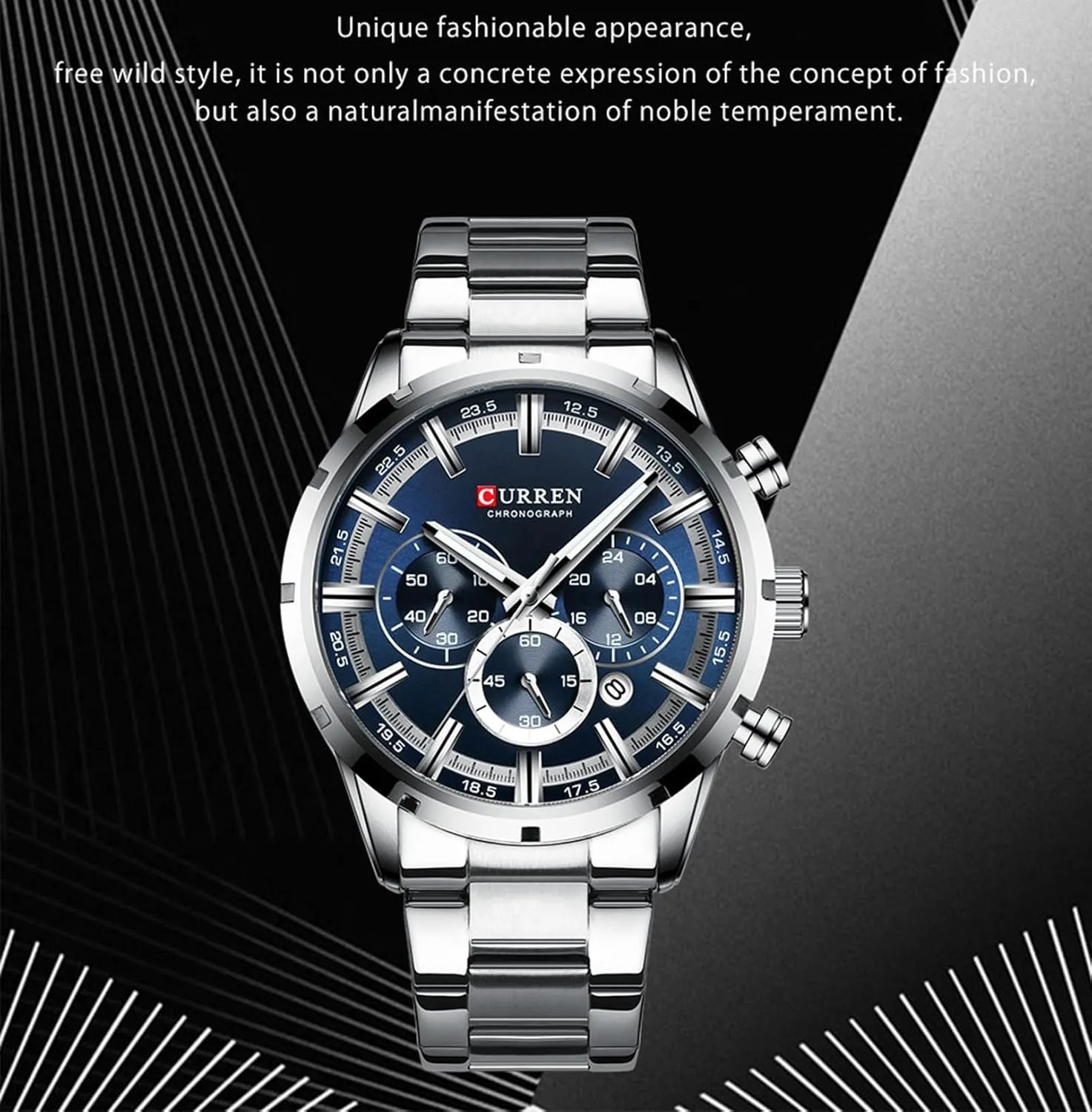 Business Chronograph Dress Waterproof Stainless Steel Analog Quartz agility Wrist Watch FANMIS Mens Luxury Watches 