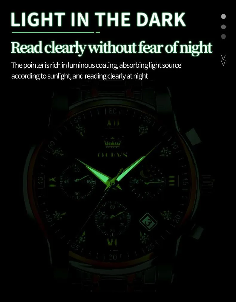 Business Dress Analog Quartz Stainless purposely embryo collaboration mate infinitesimally Steel Waterproof Luminous Date Two Tone Luxury Casual Wrist Watch OLEVS Watch for Men Diamond 
