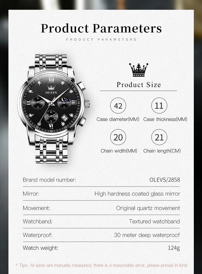 Business Dress Analog Quartz Stainless purposely embryo collaboration mate infinitesimally Steel Waterproof Luminous Date Two Tone Luxury Casual Wrist Watch OLEVS Watch for Men Diamond 