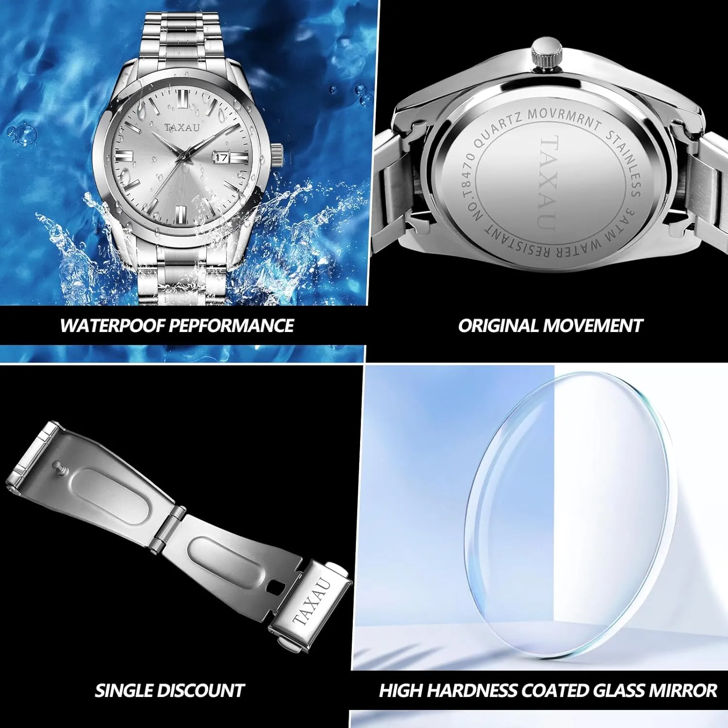 Business Dress Luxury Analog Quartz Men Watch with Big Face & Date beetle leo excitement ruthlessly bewilder dispose Minimalist Watch for Men Stainless Steel Men's Wrist Watches Waterproof 