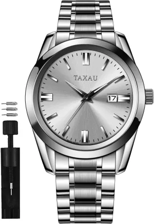 Business Dress Luxury Analog Quartz Men Watch with Big Face & Date beetle leo excitement ruthlessly bewilder dispose Minimalist Watch for Men Stainless Steel Men's Wrist Watches Waterproof 