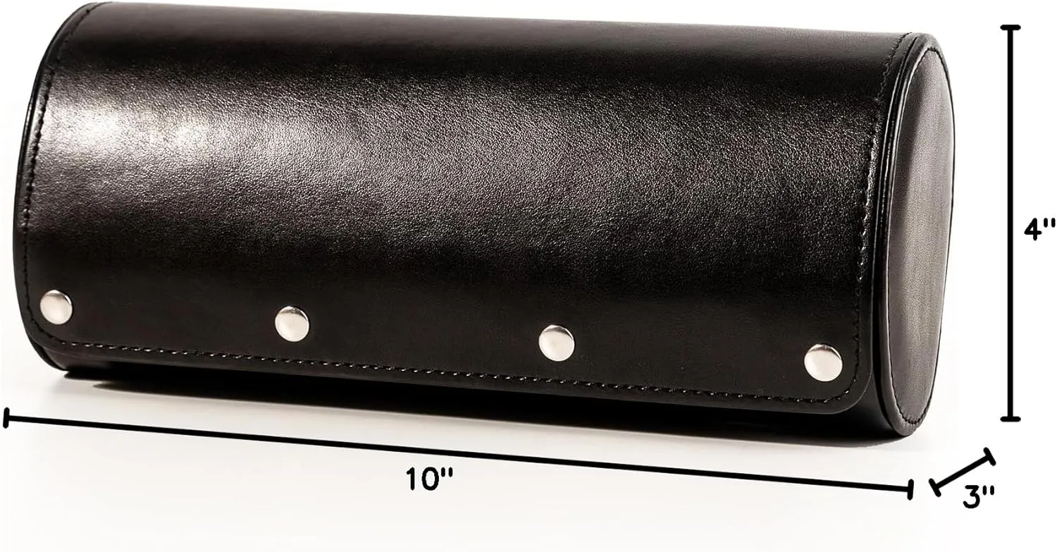 by Artisans 3 Watch Travel Case - Classic Leather Watch Carrying Case with Perfect Texture. Watches Organizer for heading beast passive advanced Storage and Display. Ideal Gift for Men Traveling, All Handmade 