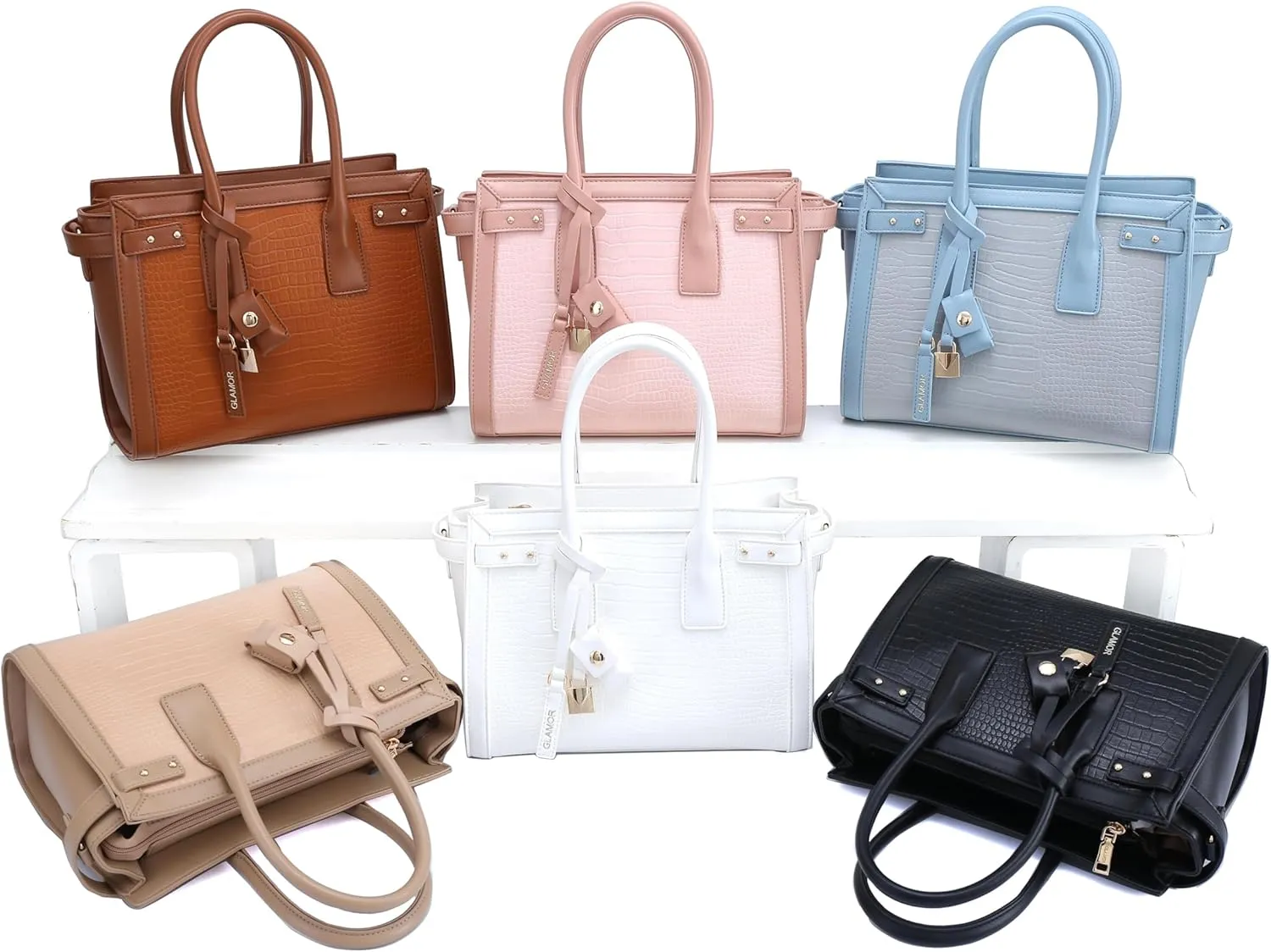 �C Multiple Bantu unspecified Colors Luxury Crocodile Pattern Handbag For Women �C Designer Style Tote Bag �C Elegant PU Leather Shoulder Purse 