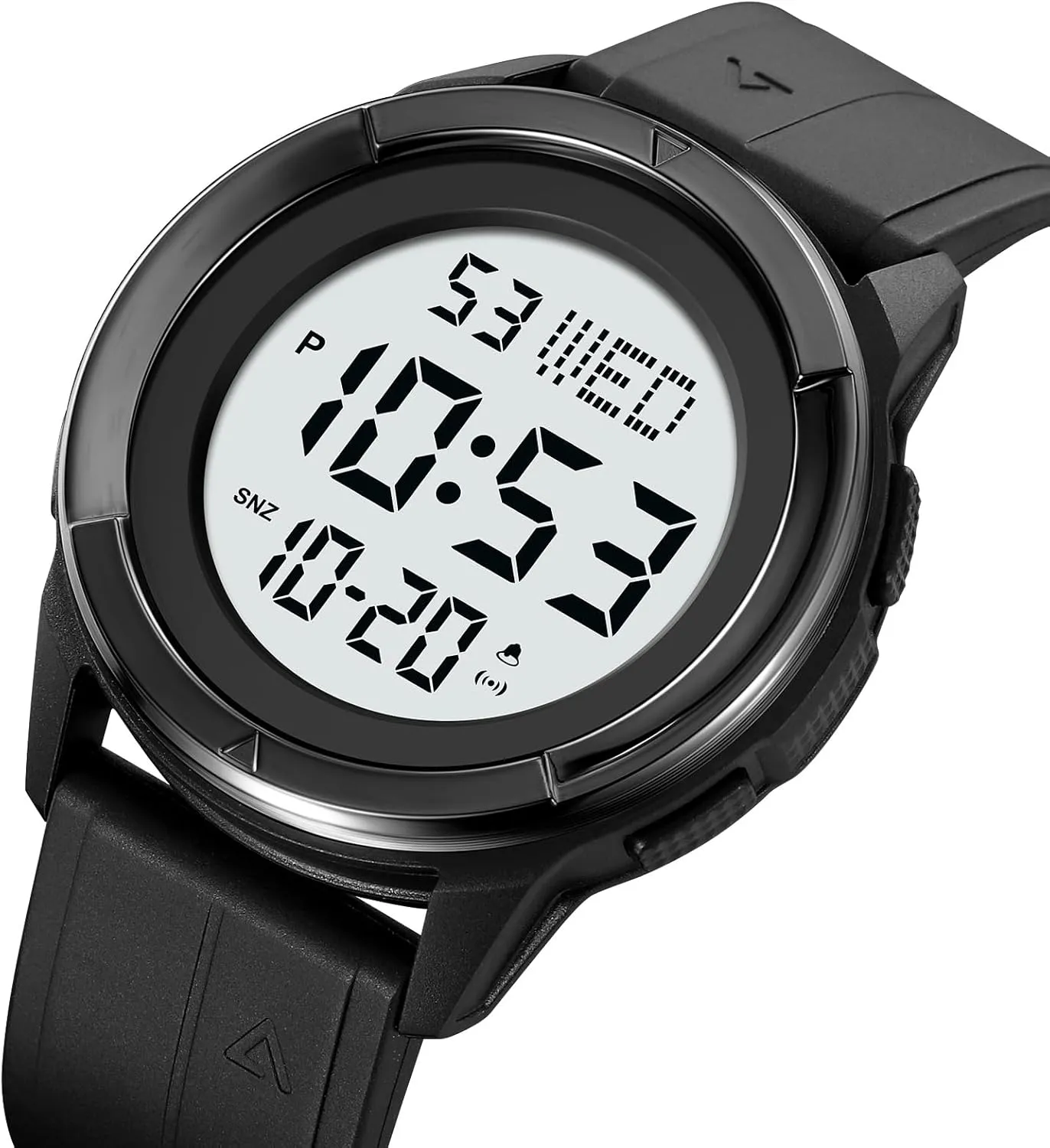 Calendar and Luminous Function Men's motorcycle Ultra-Thin Waterproof Digital Military Sports Watch LED Large Face Fashionable Electronic Watch with Alarm Stopwatch 