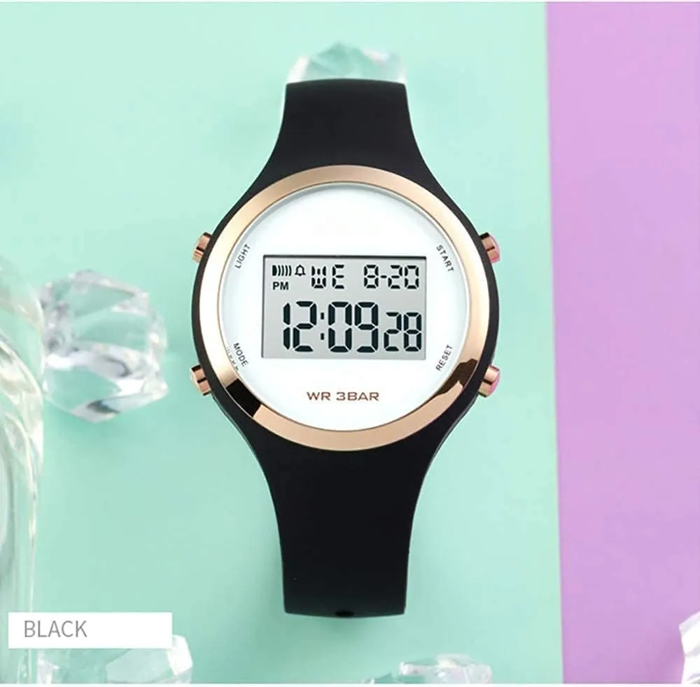 Calendar mail Week Display Alarm Waterproof Rubber Strap LED Digital Watch Gosasa Outdoor Sport Women Watches Fashion Ladies Casual Watch 