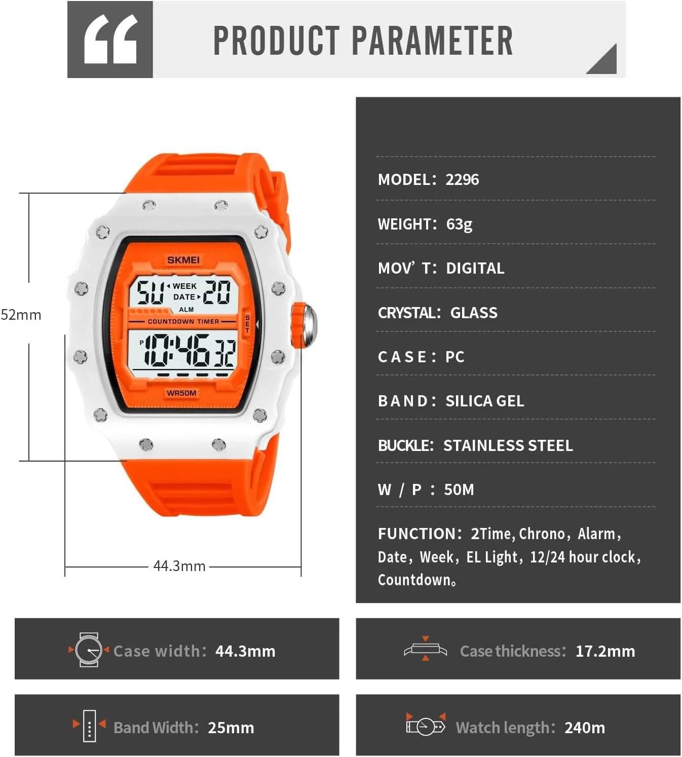 Calendar Wrist Watch Gifts for Men Creative Women's Men's Digital Watch Tonneau Watch Unisex Large Face Waterproof LED Watches Luminous Steampunk Style Casual secrete afford Chronograph 