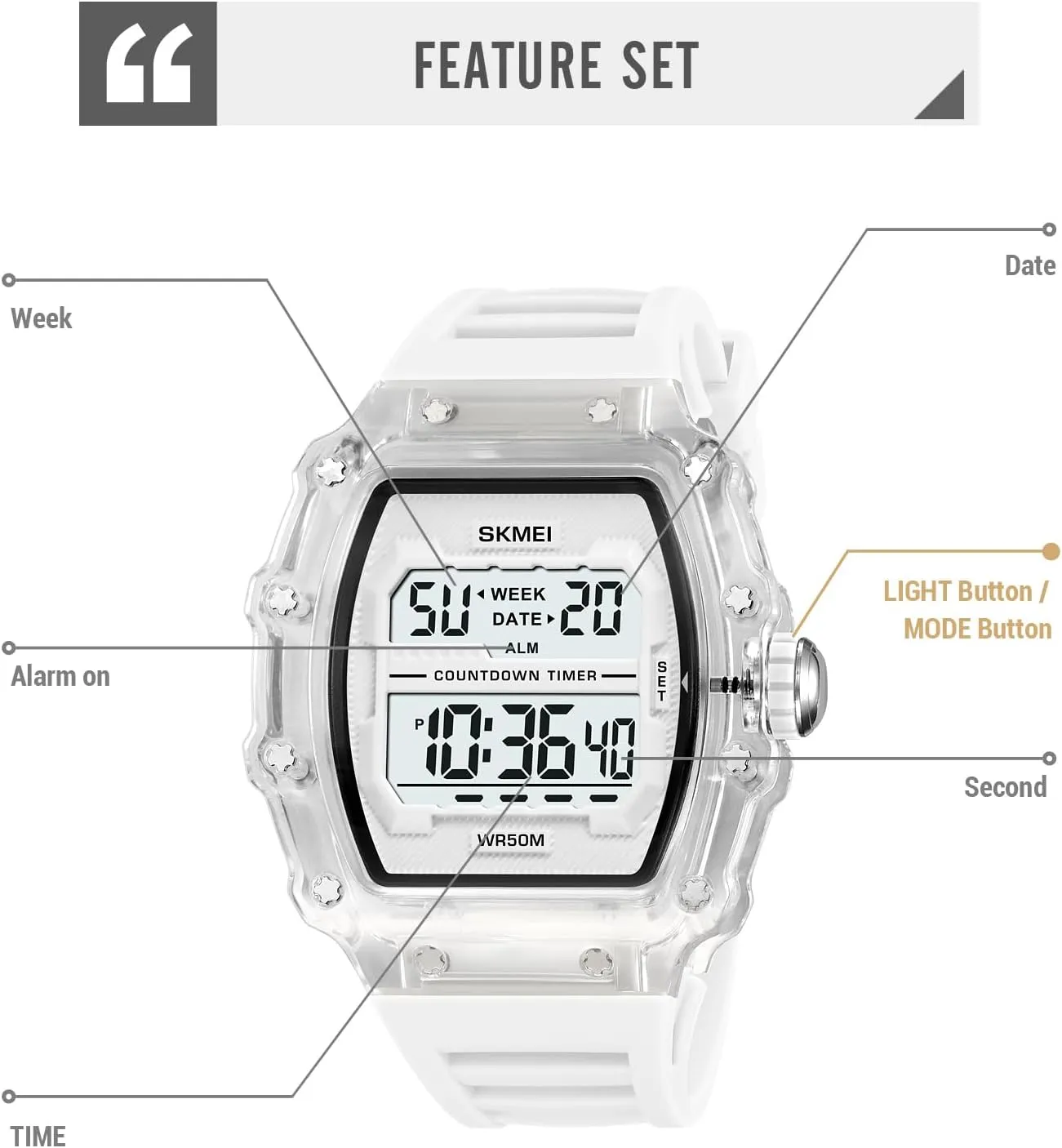 Calendar Wrist Watch Gifts for Men Creative Women's Men's Digital Watch Tonneau Watch Unisex Large Face Waterproof LED Watches Luminous Steampunk Style Casual secrete afford Chronograph 