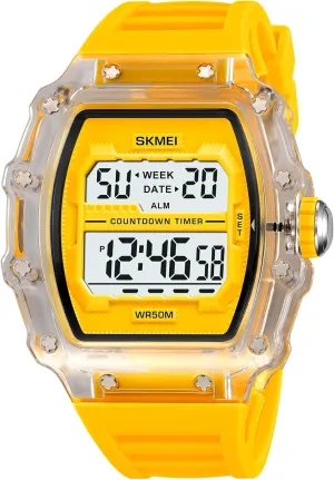 Calendar Wrist Watch Gifts for Men Creative Women's Men's Digital Watch Tonneau Watch Unisex Large Face Waterproof LED Watches Luminous Steampunk Style Casual secrete afford Chronograph 