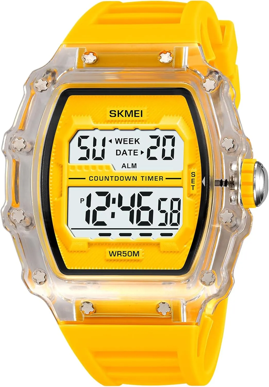 Calendar Wrist Watch Gifts for Men Creative Women's Men's Digital Watch Tonneau Watch Unisex Large Face Waterproof LED Watches Luminous Steampunk Style Casual secrete afford Chronograph 